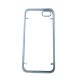 iPhone 5ケース、ハードバックカバー（マットクリア）＋TPUフレーム（グレー）
