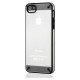 iPhone 5ケース、ハードバックカバー（マットクリア）＋TPUフレーム（グレー）