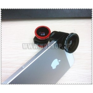 iPhone5 3in1カメラレンズキット、マクロ、フィッシュアイ、広角撮影可能（iPH280）