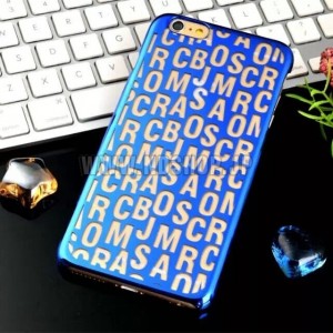 iPhone5S/6s/6sPlus アイフォン5S/6s/6sPlus Marc Jacobsアルファベット メッキプラスチックケース