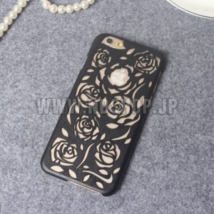 美しい透かし彫りiphoneケース　花柄　9色